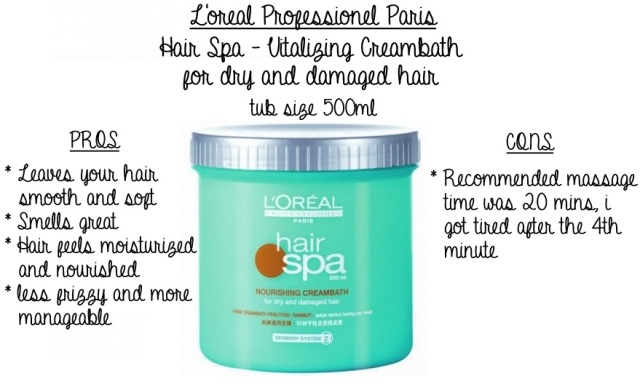 Review: L'Oreal Professionnel Hair Spa Nourishing Cream Bath |  peoniesandpancakes