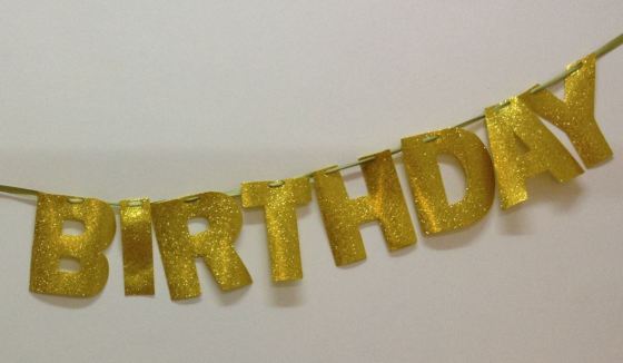 DIY Happy Birthday Glitter Banner 5
